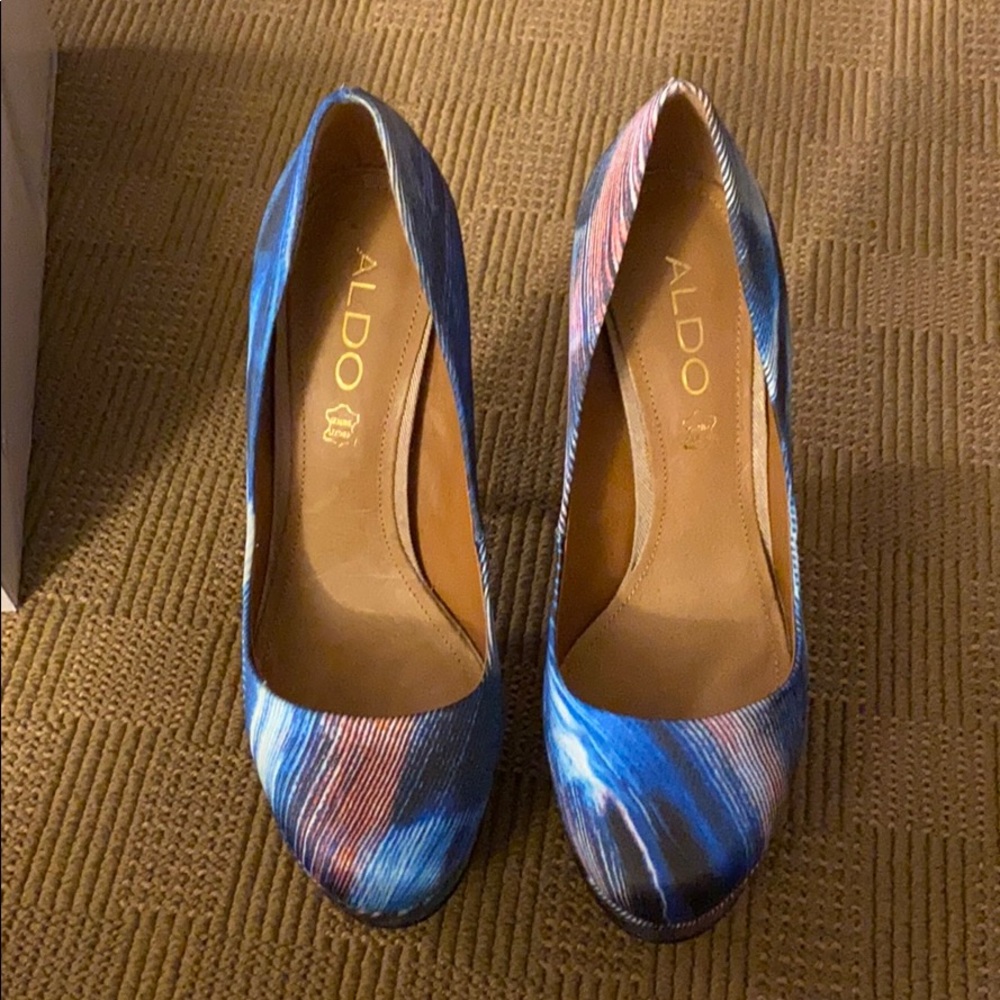 ALDO Jerolda Pumps Shoes Heels Size 7 Blue Multi - Picture 2 of 8